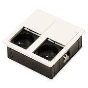 Врезная розетка в стол 2х220В, белый, Versahit ASA 060.15F.00008