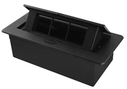 Выдвижной люк на 3 розетки, пустой, черный, Livolo