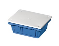 Коробка распределительная 130х108х50мм д/бетона с крышкой ELETTROCANALI EC350C2BL полипропилен 800°С самозатухающая