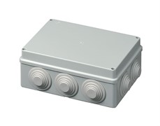 Коробка распределительная наружная 190х140х70мм полипропилен самозатухающий 800°С IP55 с резиновыми сальниками ELETTROCANALI EC400C6