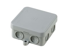 Коробка распределительная наружная 75х75х36мм полиэтилен IP55 с кабельными вводами ELETTROCANALI EC411C2