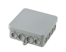Коробка распределительная наружная 100х100х40мм полиэтилен IP55 с кабельными вводами ELETTROCANALI EC411C4