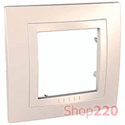 РАМКА 1 ПОСТ, СЛОНОВАЯ КОСТЬ, UNICA MGU2.002.25 SCHNEIDER