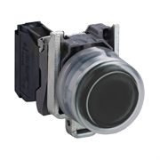 Кнопка 22мм с возвратом черная силиконовая