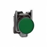 Сигнальная лампа 22мм 48-120В зеленая с подсветкой