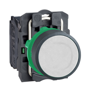 Кнопка с возвратом с подсветкой белая 1НВ