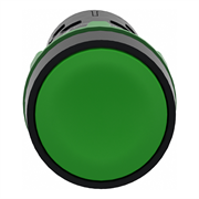 Кнопка с пружинным возвратом зеленая Н/О+Н/З