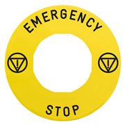 Пластина с маркировкой аварийного останова 60мм