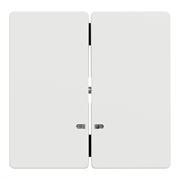 Клавиша двойная с подсветкой, белый матовый, Merten