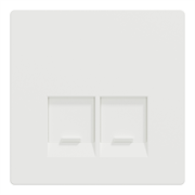 Накладка компьютерной розетки RJ45, белый матовый, Merten