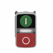 Комплектная металлическая двойная кнопка с LED