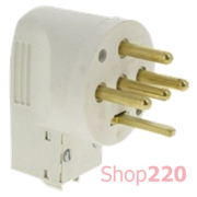 ВИЛКА ДЛЯ ЭЛЕКТРОПЛИТ 32A, 3 ФАЗЫ, 55807 LEGRAND, СЛОНОВАЯ КОСТЬ