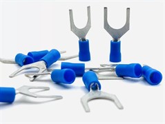 Наконечник вилка 1,5-2,5мм кв М6 синий (100 шт)