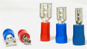 Наконечник Faston 4-6мм кв (мама 6.3х0.8) желтый (50 шт)