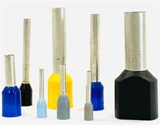 Наконечник-гильза 0,25 мм кв l=8мм синий (500 шт)