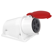 Розетка настенная, 32А, 3P+N+E, IP44, 380В, винтовая