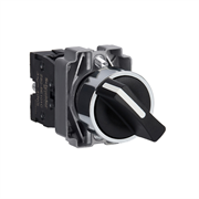 Переключатель Easy Harmony XB2, металл, черный, 22 мм, 2 положения, с фиксацией, 1NO