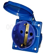 Силовая розетка встраиваемая стационарная 2Р+Z, 250В, 16А, IP44 S, Tarel