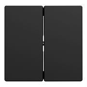 Двойная клавиша, Merten System M, Ocean Plastic, матовый чёрный