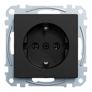 Механизм розетки SCHUKO, Merten System M, Ocean Plastic, матовый чёрный
