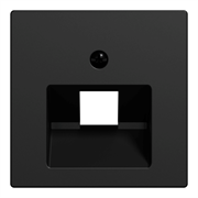 Центральная плата для розетки RJ45, 1 пост, Merten System M, матовый чёрный