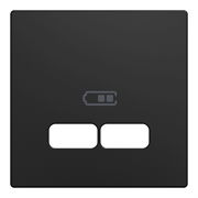 Центральная плата для USB-зарядного механизма, Merten System M, матовый чёрный