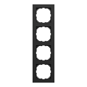 Рамка M-Pure, 4 поста, матовый чёрный