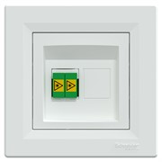 Розетка оптоволоконная LC APC Duplex, белый, EPH4600121 Schneider Asfora