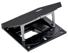 Лючок для розеток в пол, 3 модуля, IP66, черный, Simon