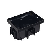 Монтажная коробка для лючка на 5 модулей в стяжку, черный, Simon