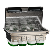 Напольный лючок металлический, 12 постов (XL), Unica System+