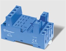 Розетка; зажим. клем.; реле 56.34; модуль 99.02, 86.00, 86.30; синий; кл. металл 096.71; панель / DIN-рейка; 43.4мм