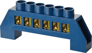 Нулевая шина на 6 отверстий в пластиковом корпусе, BC-6В