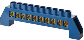 Нулевая шина на 10 отверстий в пластиковом корпусе, BC-6В