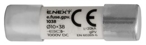 Предохранитель 25A для защиты солнечных панелей и инверторов, 10x38, gPV, 1000VDC, e.fuse.gpv.1038.25