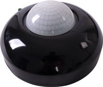 Датчик движения инфракрасный потолочный, 360гр, IP20, черный, e.sensor.pir.07.black