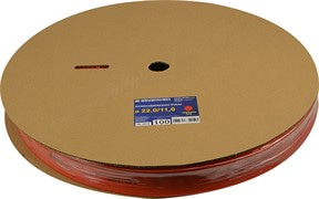 Термоусадочная трубка 22/11 красная (бухта 100м)