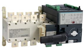 Переключатель АВР корпусный с мотоприводом, котроллер, I-0-II, 4п 400А