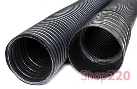 Труба гибкая двуслойная с муфтой, D 90 мм, d 77 мм, чёрная, ДКС