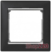 Рамка 1 пост, ноктюрн / серебряный штрих, 770391 Legrand Valena