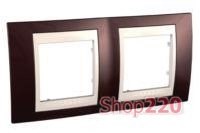 Рамка 2 поста, терракотовый, Unica MGU6.004.551 Schneider