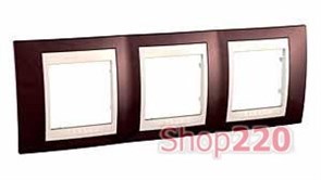 Рамка 3 поста, терракотовый, Unica MGU6.006.551 Schneider