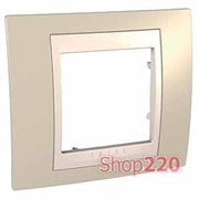 Рамка 1 пост, песочный, Unica MGU6.002.567 Schneider