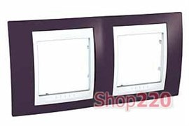 Рамка 2 поста, гранат, Unica MGU6.004.872 Schneider