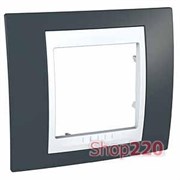 Рамка 1 пост, серо-зеленый, Unica MGU6.002.877 Schneider