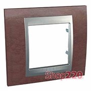 Рамка 1 пост, табак, Unica MGU66.002.0M4 Schneider