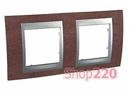 Рамка 2 поста, табак, Unica MGU66.004.0M4 Schneider