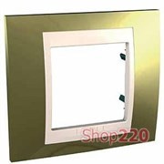 Рамка 1 пост, золото, Unica MGU66.002.504 Schneider