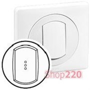 Клавиша 1-кл. выключателя с подсветкой IP44, белая, 67803 Legrand