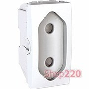 Розетка без заземления, плоская, 1 модуль, белая, Unica MGU3.031.18 Schneider